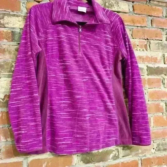 Columbia Purple Fleece Pullover Size M - Picture 2 of 8